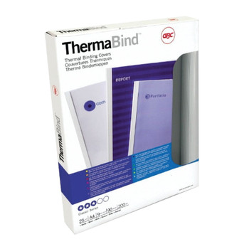 GBC LeatherGrain Thermal Binding Covers R Blue Pack of 100 IB451003 GB21919