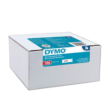 Dymo 45013 D1 12mm x 7m Black on White Tape 45013PACK10