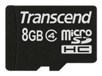 Transcend TS8GUSDC4 MicroSD Card SDHC Class 4 8GB TS8GUSDC4