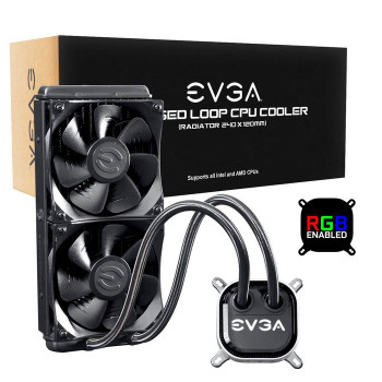 EVGA 400-HY-CL24-V1 CLC 240 RGB Liq Cooling System 400-HY-CL24-V1