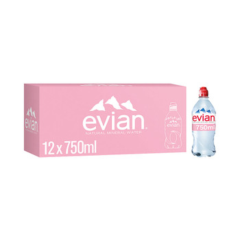 Evian Natural Mineral Water 75cl Bottle Pack of 12 60735 DW01406