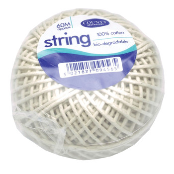 County Cotton String Ball Medium 60m Pack of 12 C176 CTY09457