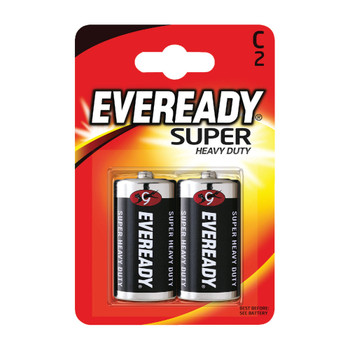 Eveready Super Heavy Duty C Batteries Pack of 2 R14B2UP ER01572