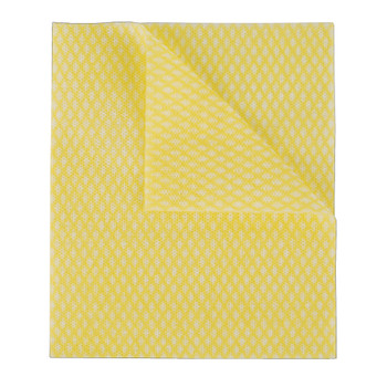 2Work Economy Cloth 420x350mm Yellow Pack of 50 100226Y 2W08171