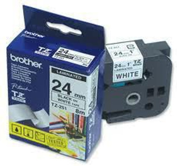 Brother TZ251 P-Touch Tape Black on White TZ251