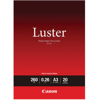 Canon A3 Pro Luster Photo Paper 20 Pack 6211B007 CO84400