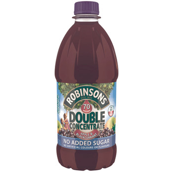 Robinsons NAS Double Concentrate Apple and Blackcurrant 1.75L Pack of 2 402 BRT14656