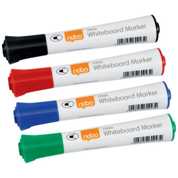 Nobo Glide Whiteboard Pens Bullet Tip 10 Pack 1915268 1915268