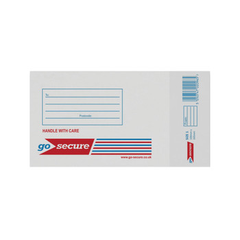 GoSecure Bubble Lined Envelope Size 1 110x215mm White Pack of 100 KF71447 KF71447