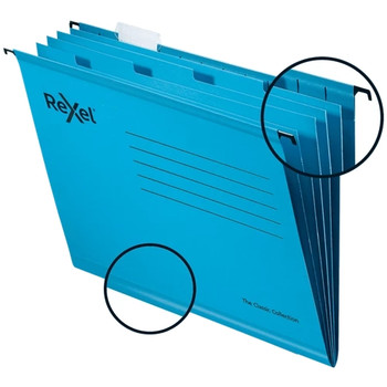 Rexel Classic Foolscap Reinforced Suspension File with Dividers 2115595 2115595