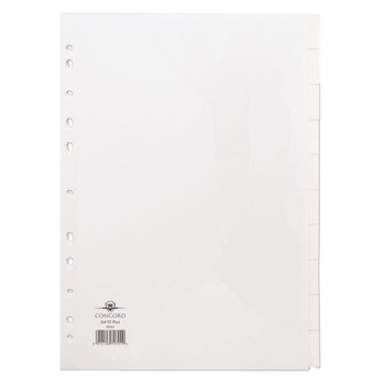 Concord Divider 10-Part A4 150gsm White 79701/97 JT79701