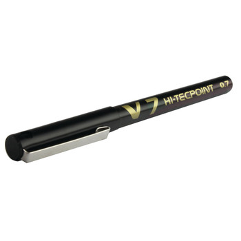 Pilot V7 Hi-Tecpoint Ultra Rollerball Pen Fine Black Pack of 12 V701 PIV7BK