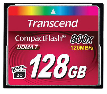 Transcend TS128GCF800 128GB CF CARD 800X. TYPE I TS128GCF800