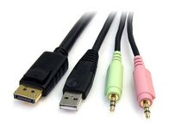 StarTech.com DP4N1USB6 USB DISPLAYPORT KVM CABLE DP4N1USB6