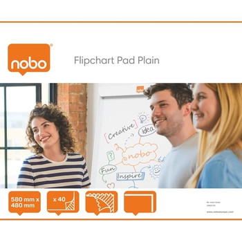 Nobo Flipchart Pad Plain 580x480mm 34631170 34631170