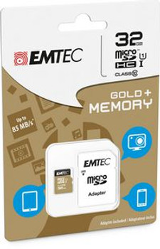 Emtec ECMSDM32GHC10GP MicroSD Card 32GB SDHC CL.10 ECMSDM32GHC10GP