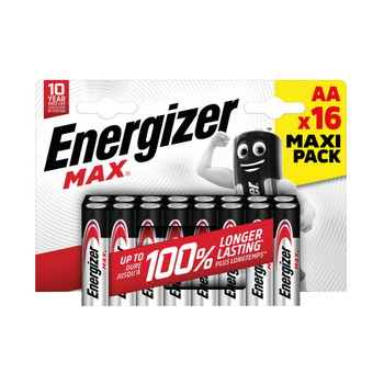 Energizer Max AA Battery Pack of 16 E303327500 ER43784