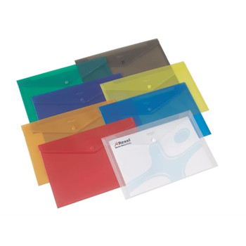 Rexel Popper Wallet A4 Assorted Colour Pack of 5 16128AS 16128AS