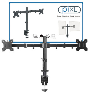 piXL Double Monitor Arm Desk Mount DOUBLE ARM