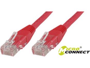 MicroConnect UTP6005R U/UTP CAT6 0.5M Red LSZH UTP6005R
