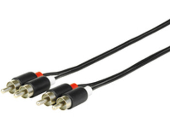 eSTUFF ES84500-3M-BLACK Phono Cable 3m ES84500-3M-BLACK