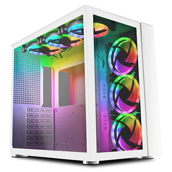 Gamemax Infinity Gaming Case W/ Tempered Glass Side & Front Atx Dual Chamber 6X GMX-INFINITY6
