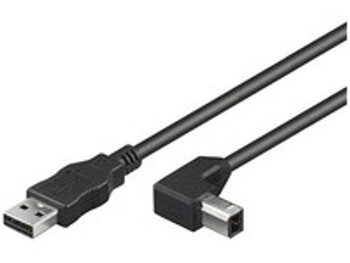 MicroConnect USBAB1ANGLED USB2.0 A-B 1m M-M USBAB1ANGLED