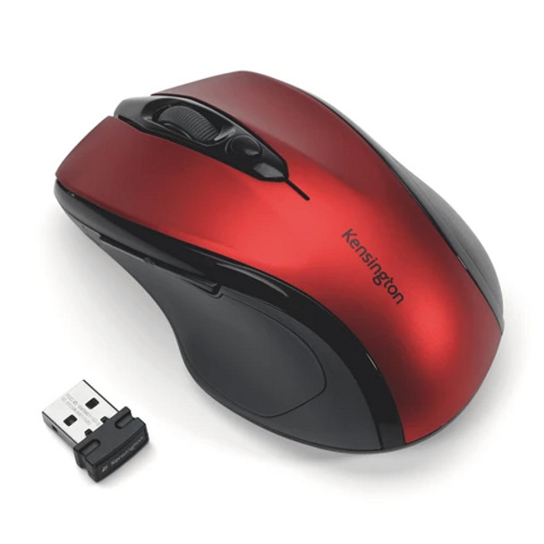 Kensington K72422WW Pro Fit Wireless Mid-Size Mouse Red K72422WW