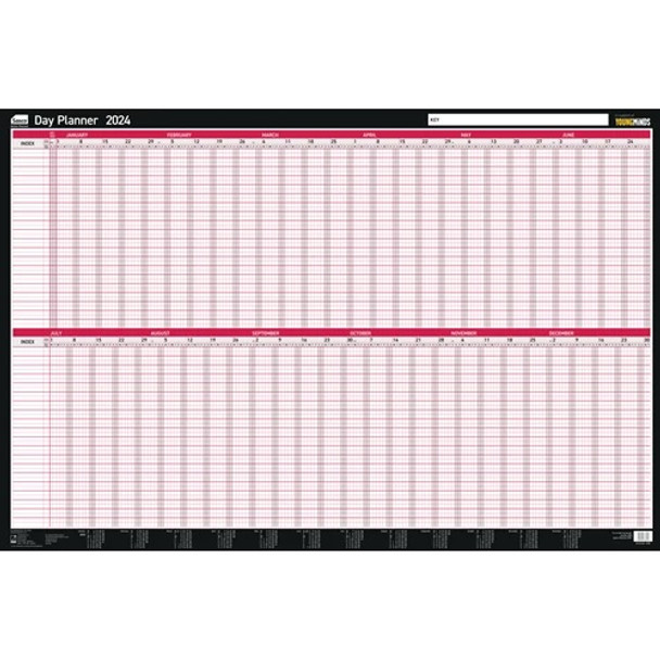 Sasco Mounted Day Wall Planner 2024 Board (915 x 610mm) 2410224 2410224