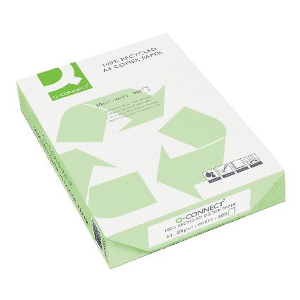 Q-Connect White Recycled Copier Paper Ream 80gsm Pack of 2500 KF01047 KF01047