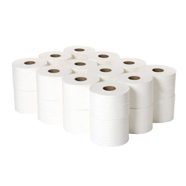 2Work Micro Twin 2-Ply Toilet Roll 125m Pack of 24 2W06439 2W06439