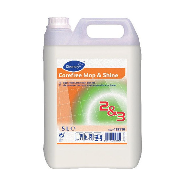 Carefree Mop and Shine Floor Polish 5 Litre Pack of 2 419110 DV41911