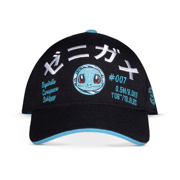 Pokemon Squirtle 3D Embroidered Adjustable Cap Black/Turquoise BA401815POK