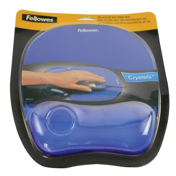 Fellowes Crystals Gel Mouse Pad Blue 9114106 BB91141