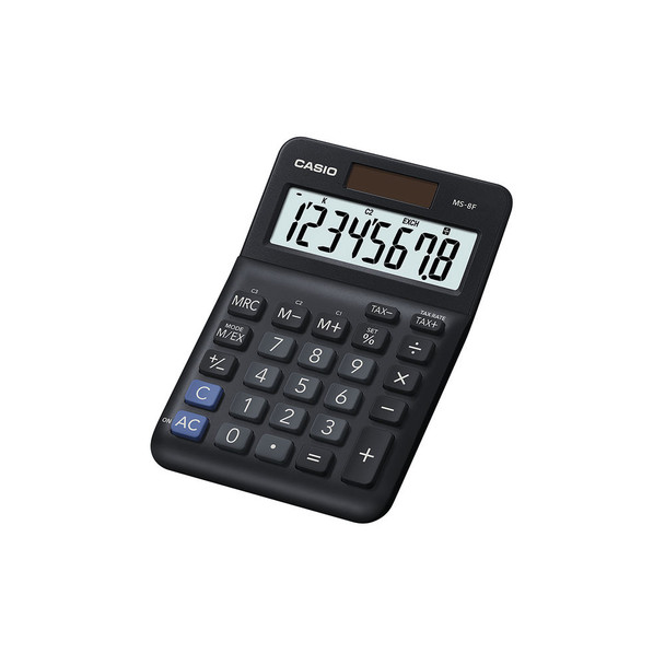 Casio MS-8F 8 Digit Mini Desk Calculator Black MS-8F CS61538