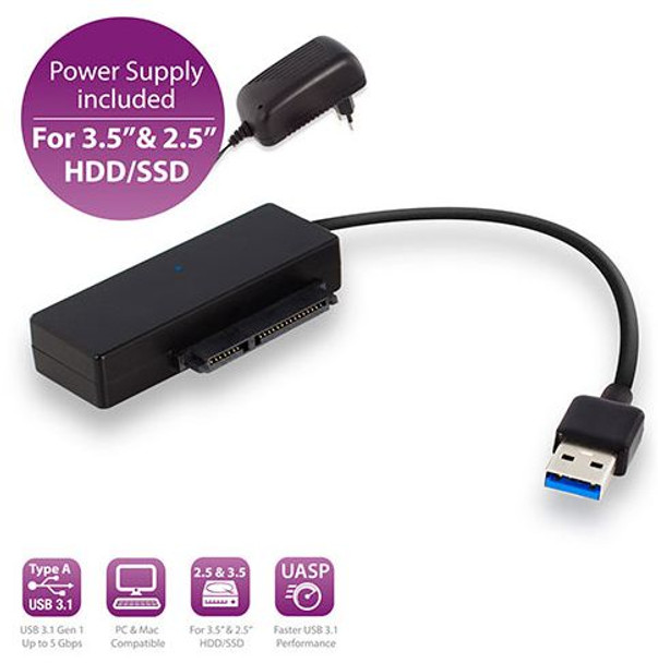 MicroConnect USB3.0SATAHDDSSD Connect a 2.5/3.5 SATA HDD or USB3.0SATAHDDSSD