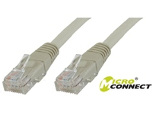 MicroConnect UTP6005 U/UTP CAT6 0.5M Grey LSZH UTP6005