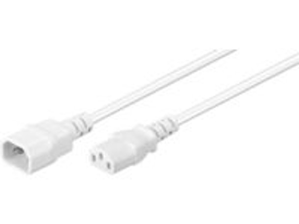 MicroConnect PE040620W Power Cord C13 - C14 2m White PE040620W