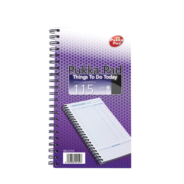 Pka Pad Wirebound Things to Do Today Book 152x280mm THI11/1/115 PP00581