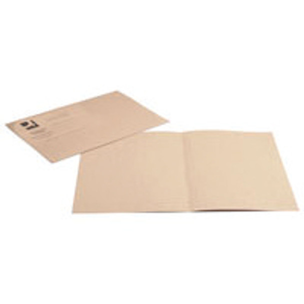 Q-Connect Square Cut Folder Lightweight 180gsm Foolscap Buff Pack of 100 KF KF26032