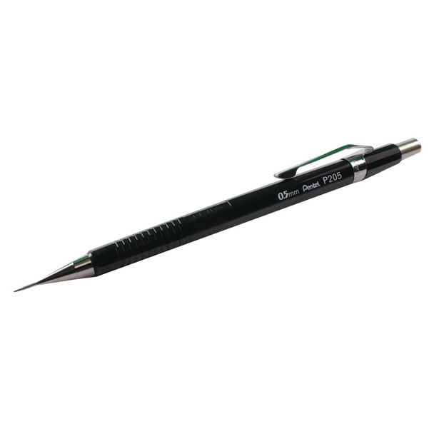 Pentel P200 Automatic Pencil Fine 0.5mm Black Barrel Pack of 12 P205 PE04024