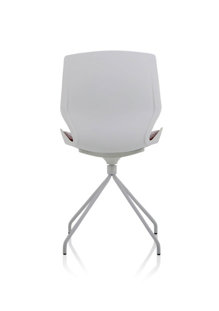 Florence Visitor Chair White Spindle Frame Dark Grey Fabric Seat BR000208 BR000208