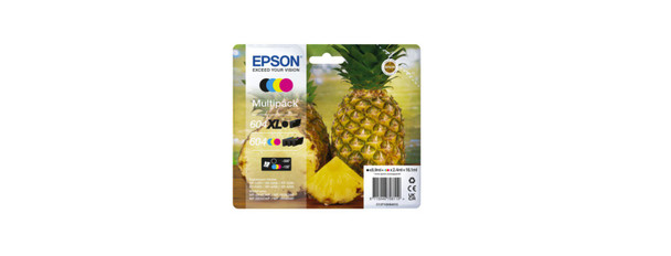 Epson Pineapple 604 Black Cyan Magenta Yellow Standard Capacity Ink Cartridge Mu C13T10H94010
