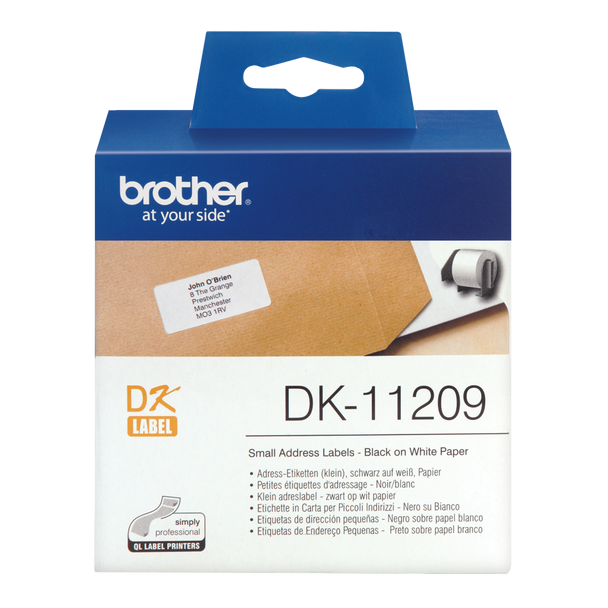 Brother Small Address Label Roll 62Mm X 29Mm 800 Labels - DK11209 DK11209