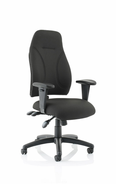 Esme Black Fabric Posture Chair With Height Adjustable Arms OP000232 OP000232