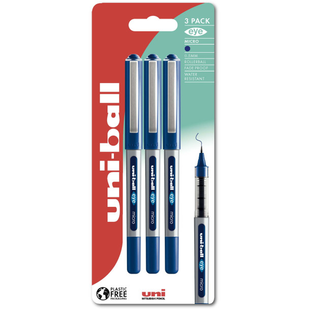 Uni-Ball Eye Micro Ub-150 Liquid Ink Rollerball Pen 0.5Mm Tip 0.3Mm Line Plastic 238212180
