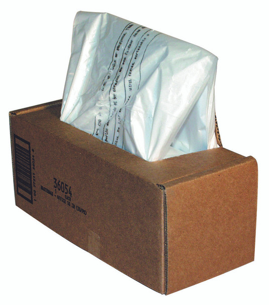 Fellowes Shredder Waste Bag 53-75 Litre Clear Pack 50 36054 36054