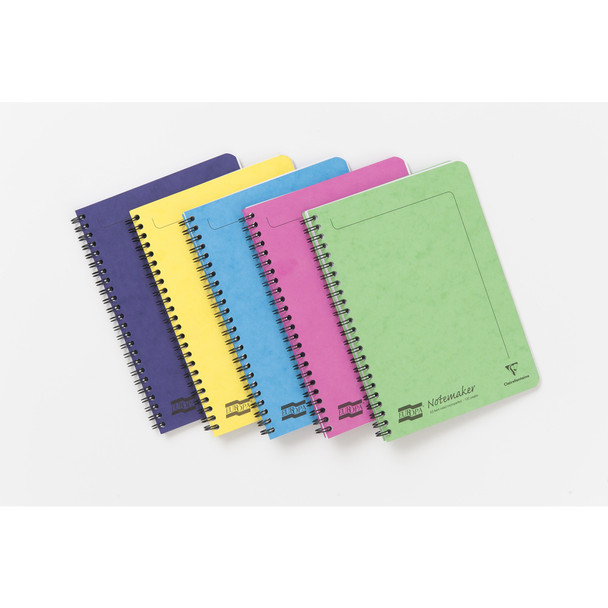 Clairefontaine Europa Notemaker A5 Wirebound Pressboard Cover Notebook Ruled 120 3155Z