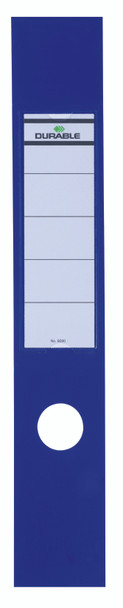 Durable Ordofix Lever Arch File Spine Label Pvc 60X390mm Blue Pack 10 809006 809006