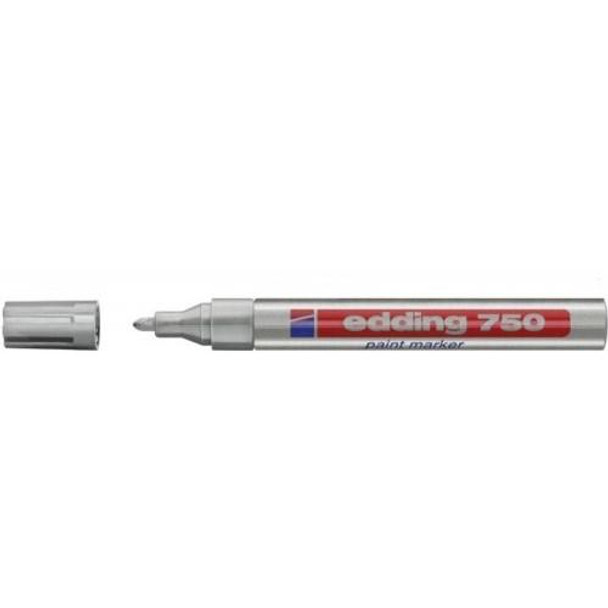 Edding 750 Paint Marker Bullet Tip 2-4Mm Line Silver Pack 10 4-750054